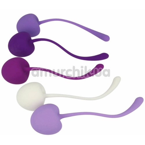 Набор вагинальных шариков Pleasure Balls & Eggs Cherry Kegel Exercisers, фиолетовый