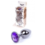 Анальная пробка с фиолетовым кристаллом Exclusivity Jewellery Dark Silver Plug, серебряная - Фото №8