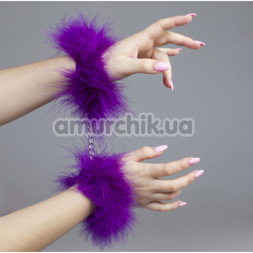 Наручники Secret Marabou Handcuffs, фіолетові