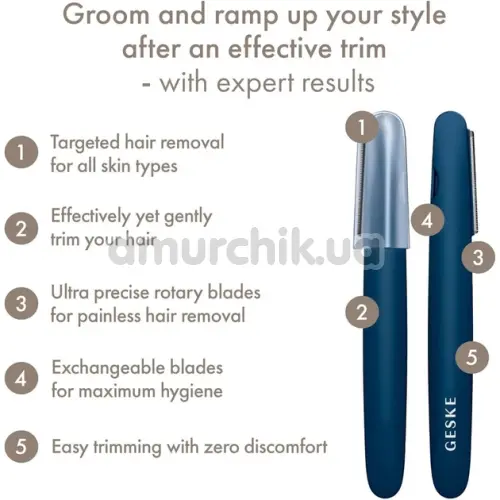 Триммер Geske Precision Trimmer 4 in 1, темно-синий
