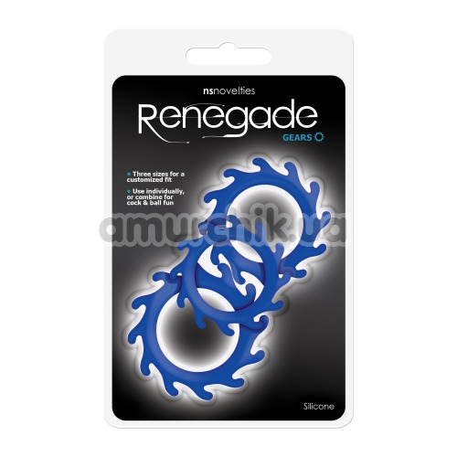 Набор из 3 эрекционных колец Renegade Gears, синий
