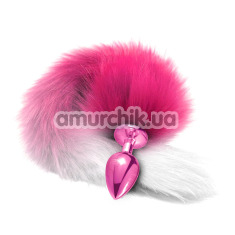 Анальна пробка з хвостом лисиці Nixie Butt Plug / Hombre Tail, рожева - Фото №1