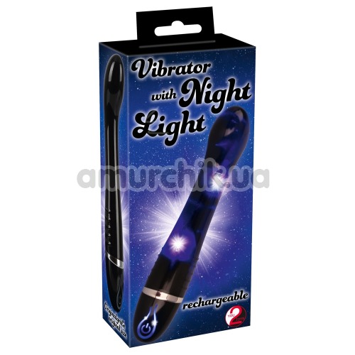 Вібратор для точки G Vibrator With Night Light, чорний