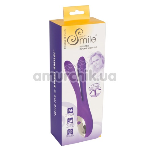 Вибратор Sweet Smile Bendable Double Vibrator, фиолетовый