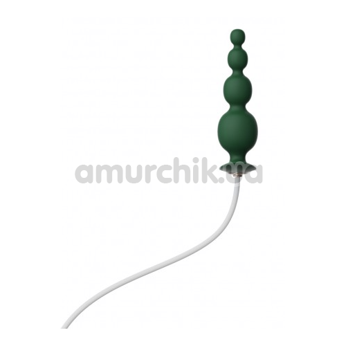 Анальна пробка Qingnan No.8 Mini Vibrating Anal Beads, зелена