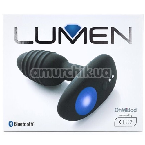 Интерактивная анальная пробка с вибрацией OhMiBod Lumen, черная
