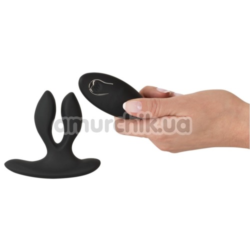 Анальная пробка с вибрацией XouXou Vibrating Expander Butt Plug, черная