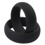 Эрекционное кольцо GK Power Infinity Silicone Ring M, черное - Фото №5