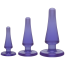 Набор анальных пробок Crystal Jellies Anal Initiation Kit, фиолетовый - Фото №1
