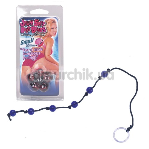 Анальная цепочка Jelly Soft Butt Beads Small, синяя
