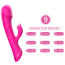 Вибратор Boss Series Rabbit Vibrator Rubberco, розовый - Фото №8