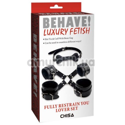 Бондажный набор Behave Luxury Fetish Fully Restrain You Lover Set, чёрный