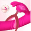 Вибратор с подогревом Boss Series Silicone Rabbit Vibrator Powerful Licking, розовый - Фото №9
