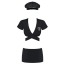 Костюм полицейской Obsessive Police Uniform, чёрный: топ + юбка + трусики-стринги + фуражка - Фото №4