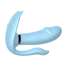 Анально-вагинально-клиторальный вибратор Cat Tirple, голубой - Фото №6