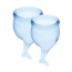 Набір з 2 менструальних чаш Satisfyer Feel Secure, блакитний - Фото №1