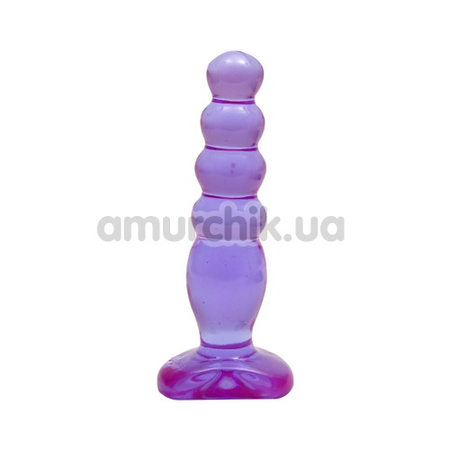 Анальна пробка Crystal Jellies 14 см фіолетова