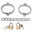 Наручники DS Fetish Metal Handcuffs With Locks, серебряные - Фото №2