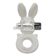 Виброкольцо Vibrating Rabbit Cockring, прозрачное - Фото №1