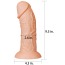 Фалоімітатор Realistic Curved Dildo 9.5, тілесний - Фото №3