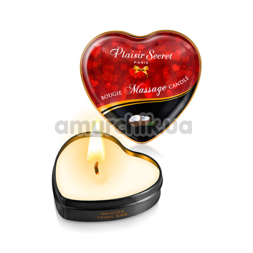 Масажна свічка Plaisir Secret Paris Bougie Massage Coconut - кокос, 35 мл - Фото №1