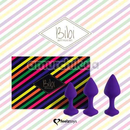Набор анальных пробок FeelzToys Bibi, фиолетовый