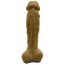 Мило у вигляді пеніса з присоскою Чистий Кайф XL, коричневе - Фото №2
