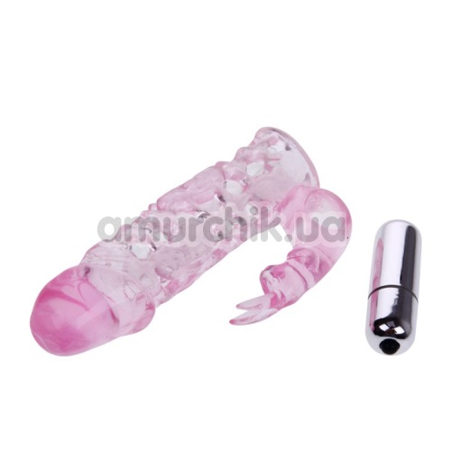 Насадка на пенис с вибрацией Ultimate Love Sleeve V1, розовая