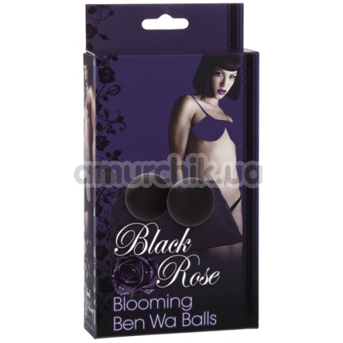 Вагинальные шарики Black Rose Blooming Ben Wa Balls, черные
