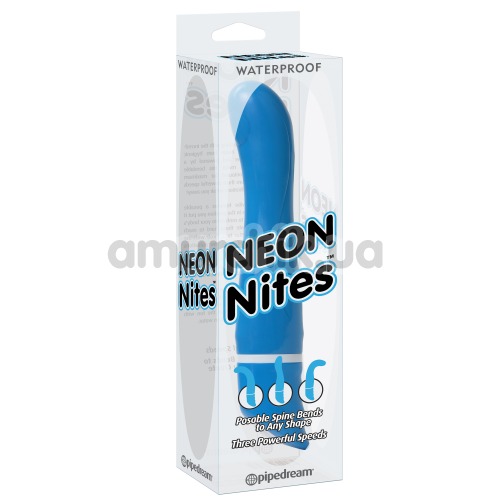 Вібратор для точки G Neon Nites, блакитний