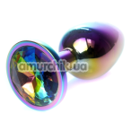 Анальная пробка с радужным кристаллом Exclusivity Jewellery Multicolour Plug, радужнная - Фото №1