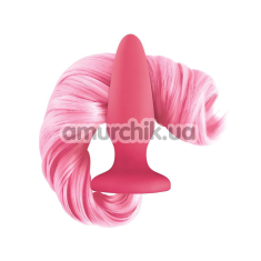 Анальна пробка з рожевим хвостом Unicorn Tails Pastel, рожева - Фото №1