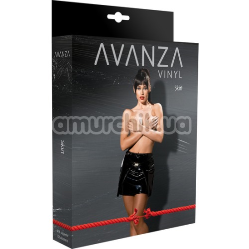 Мини-юбка Avanza Vinyl Skirt, чёрная