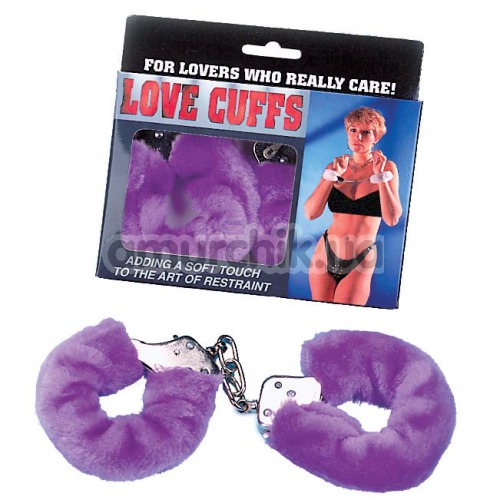 Наручники Love Cuffs With Plush фиолетовые