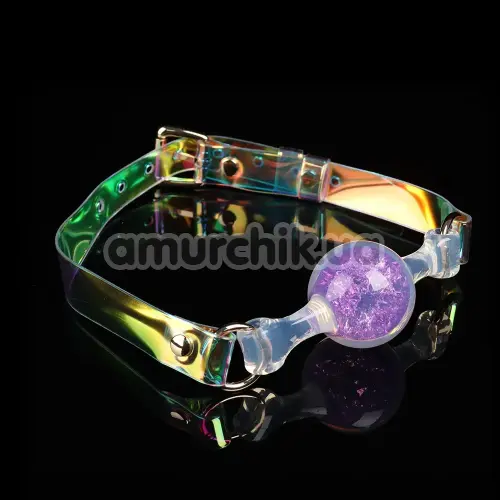 Кляп Univibe Crystal Gag L, фіолетовий