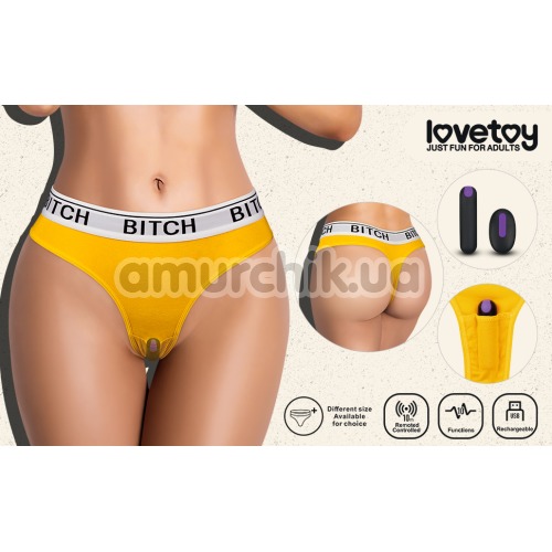 Вибротрусики Lovetoy Ingen Bitch Vibrating Panties, желтые