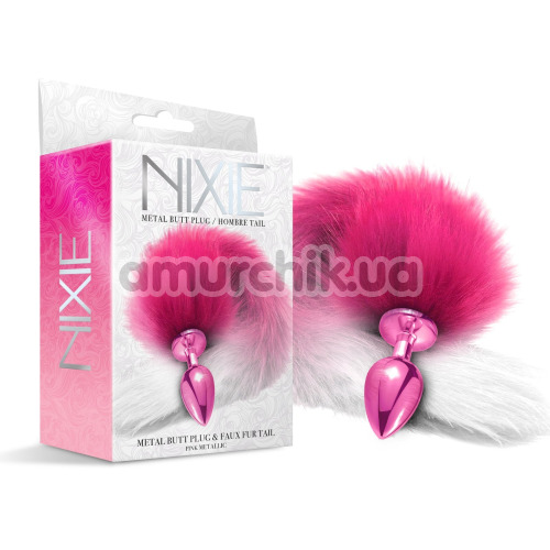 Анальная пробка с хвостом лисы Nixie Butt Plug / Hombre Tail, розовая
