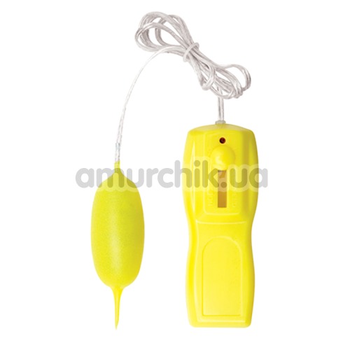Виброяйцо Glo-Glo a Go-Go Flicker Tip Vibrating Bullet Electric Lemon, желтое - Фото №1