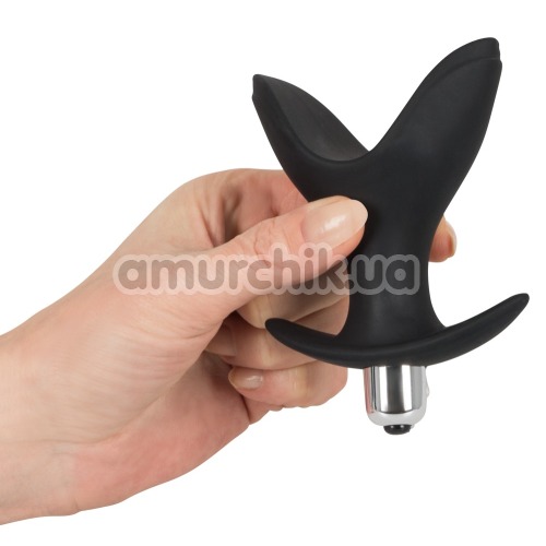 Анальная пробка с вибрацией Black Velvets Vibrating Anchor Plug, черная