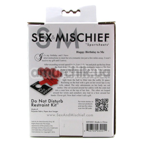 Бондажные ленты Sex & Mischief Do Not Disturb kit, красные