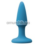 Анальная пробка Colours Pleasures Mini Plug, голубая - Фото №1