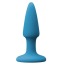 Анальная пробка Colours Pleasures Mini Plug, голубая - Фото №1
