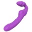 Безременевий страпон з вібрацією Vibes Of Love Double Dipper, фіолетовий - Фото №3