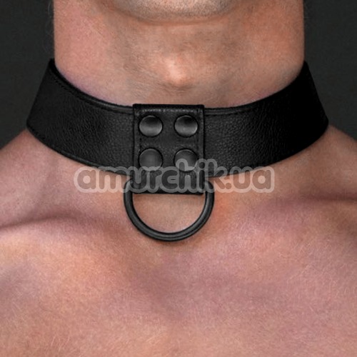 Ошейник Lovetoy Bondage Fetish Black Matt Collar With Leash, черный