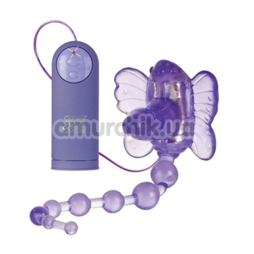 Вибратор-бабочка с анальным стимулятором Venus Penis - Фото №1
