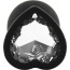 Анальная пробка с прозрачным кристаллом Silicone Jewelled Butt Plug Heart Small, черная - Фото №3