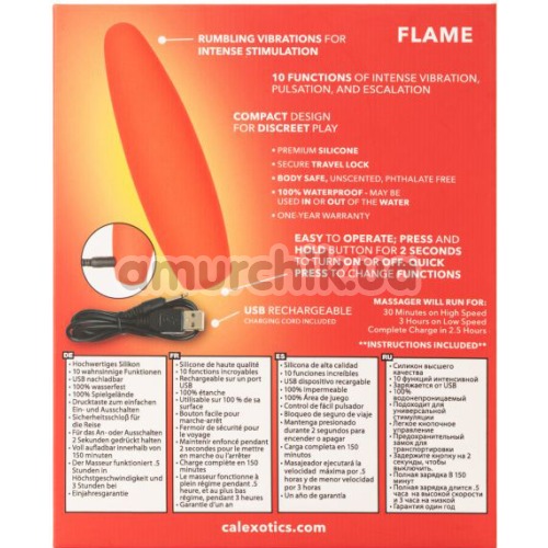 Кліторальний вібратор Red Hot Flame, червоний