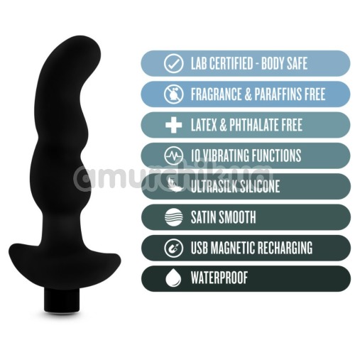 Вибростимулятор простаты Anal Adventures Platinum Vibrating Prostate Massager 3, черный