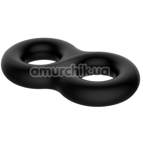 Ерекційне кільце Crazy Bull Super Soft Silicone Double II Cock Ring, чорне