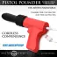 Вибратор с толчками Master Series Pistol Pounder, черно-красный - Фото №10